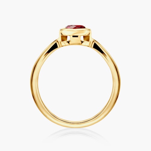 Pierścionek zaręczynowy SAVICKI: złoty, rubin